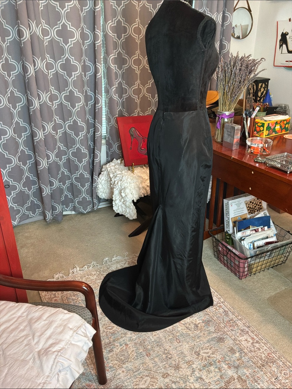 Scott McClintock Taffeta Black Skirt